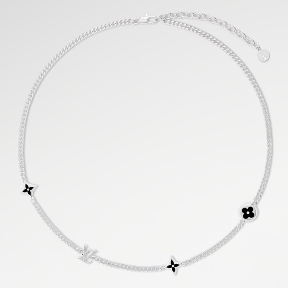 Louis Vuitton Spike Charm Necklace with Black Accents